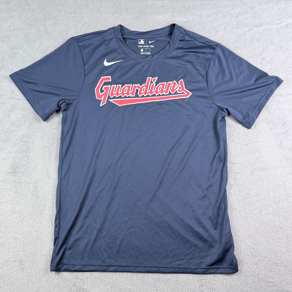 Nike Cleveland Guardians MLB Mens Navy Blue Performance T-Shirt N223-44B M